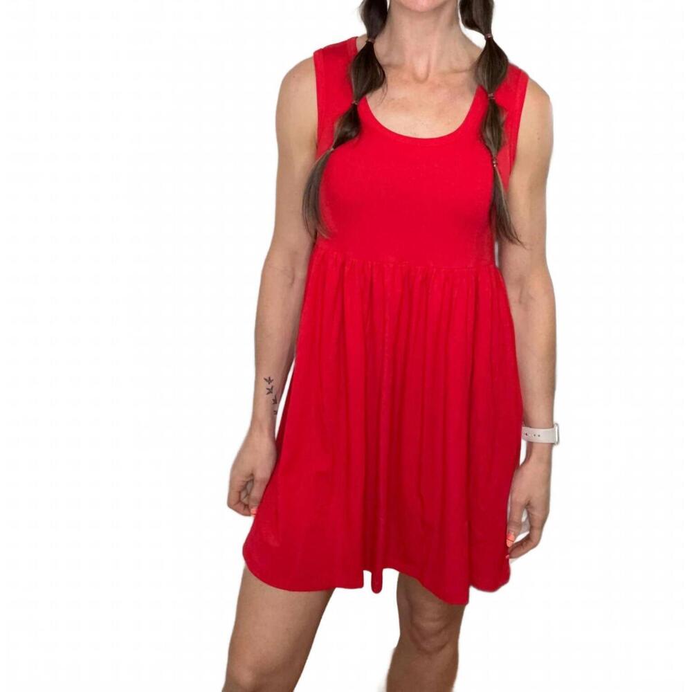 NEW MIKAROSE markell mini dress in red
